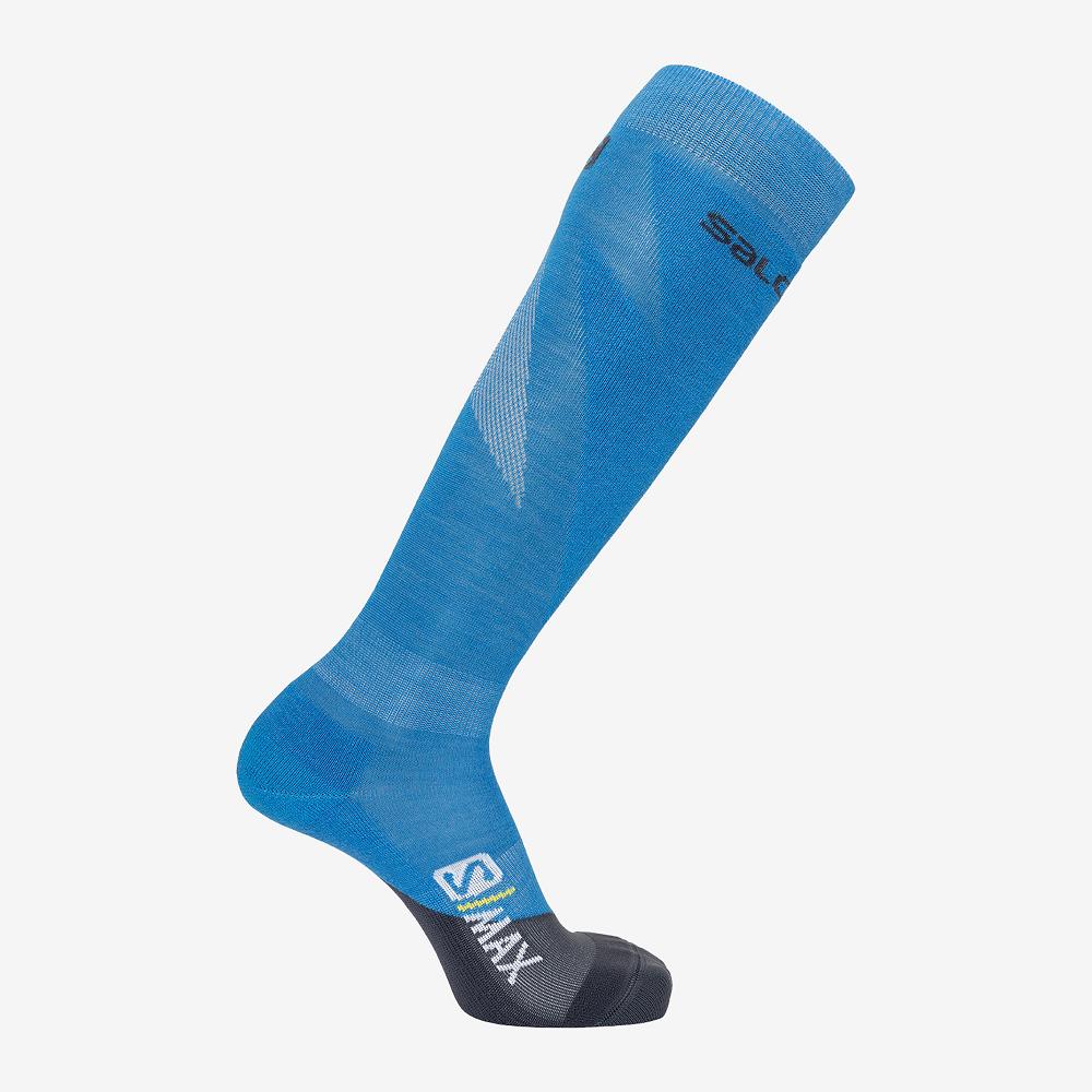 SALOMON S MAX M Philippines - Men's Socks - Blue | 096315-BTI